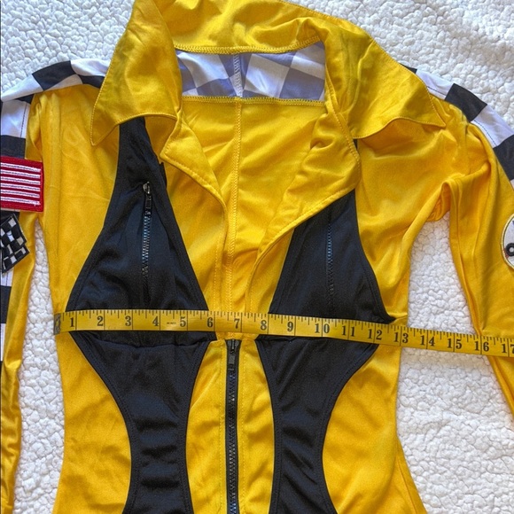 Leg Avenue Racing-Inspired Yellow and Black Jumpsuit - Picture 7 of 13